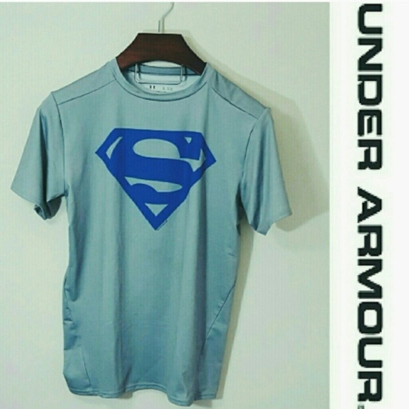 Men's under Armour compression superman shirt- AC - Picture 1 of 6
